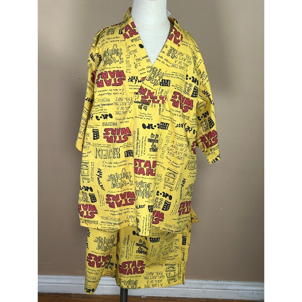 Kids Star‎ Wars Pajama Set Yellow All Over Print Sleepwear Size Japan 140 US 10